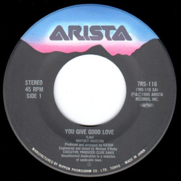 Whitney Houston - You Give Good Love (Vinyl, 7", Single, 45 RPM) Very Good Plus (VG+) / Very Good (VG)