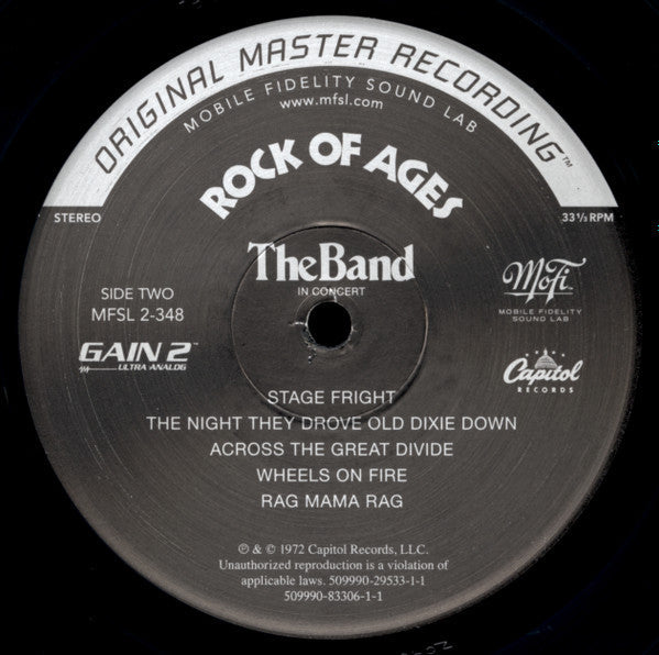 The Band - Rock Of Ages (The Band In Concert) (2xVinyl, LP, Album, Limited Edition, Numbered, Reissue, Remastered, Stereo) Very Good Plus (VG+) / Very Good Plus (VG+)