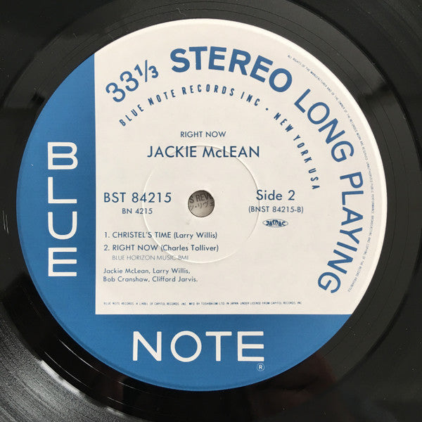 Jackie McLean - Right Now! (Vinyl, LP, Album, Stereo, Reissue, Limi...