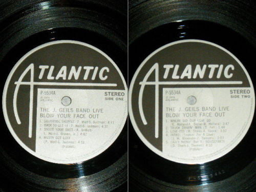 The J. Geils Band - Live - Blow Your Face Out (Vinyl, LP, Album)
