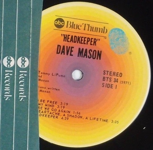 Dave Mason - Headkeeper (Vinyl, LP, Album, Reissue, Stereo) Very Good (VG) / Very Good (VG)