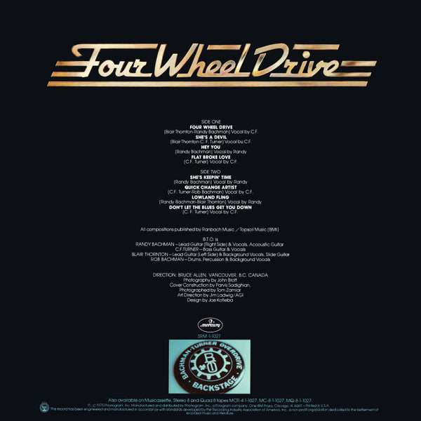Bachman-Turner Overdrive - Four Wheel Drive (Vinyl, LP, Album)