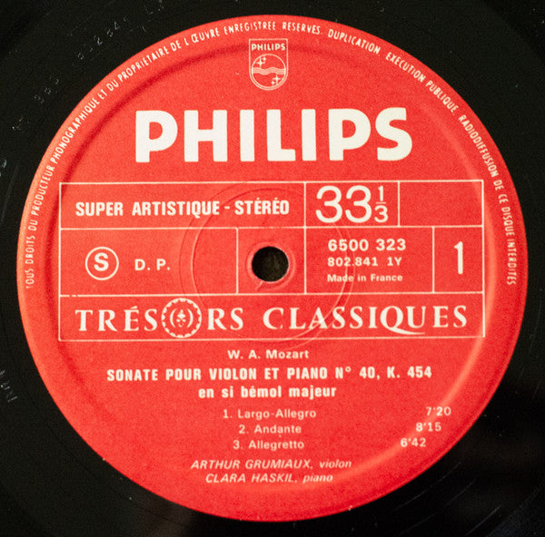 Wolfgang Amadeus Mozart - Sonates Pour Violon Et Piano Nº 40, K. 454 & Nº 42, K. 526 (Vinyl, LP, Reissue) Near Mint (NM or M-) / Very Good Plus (VG+)