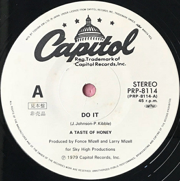 A Taste Of Honey - Do It Good / I Love You (Vinyl, 12", Single, Promo, Stereo) Very Good Plus (VG+) / Very Good (VG)
