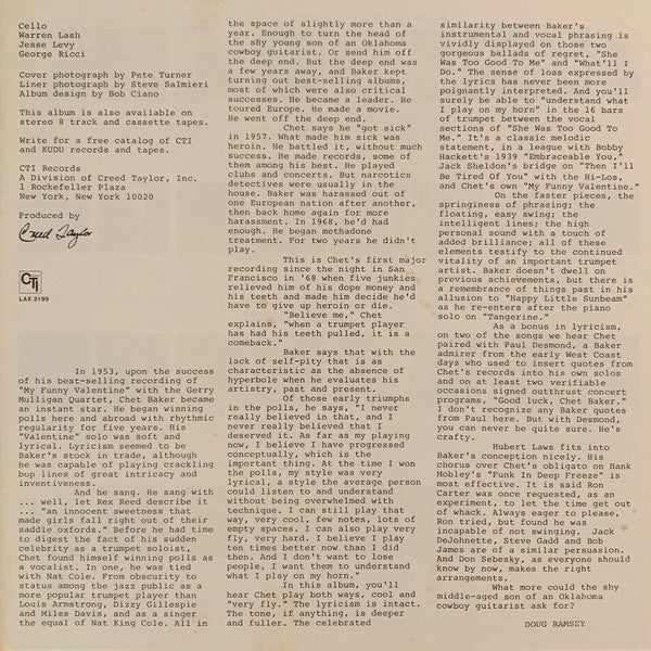 Chet Baker - She Was Too Good To Me (Vinyl, LP, Album, Limited Edit...