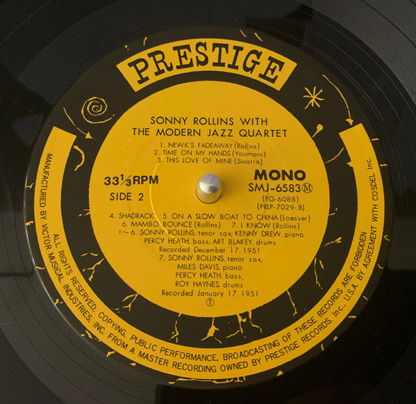 Sonny Rollins - Sonny Rollins With The Modern Jazz Quartet (Vinyl, ...