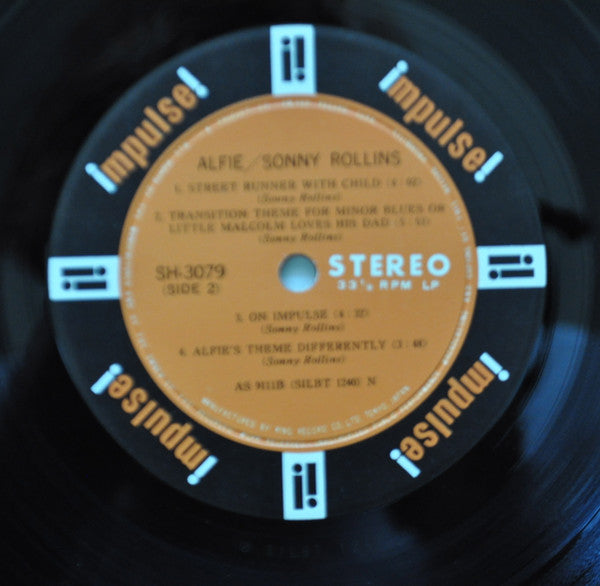 Sonny Rollins - Original Music From The Score "Alfie" (Vinyl, LP, Album, Stereo) Very Good (VG) / Good Plus (G+)