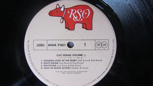 Cream (2) - Live Cream Volume II (Vinyl, LP, Album, Reissue)