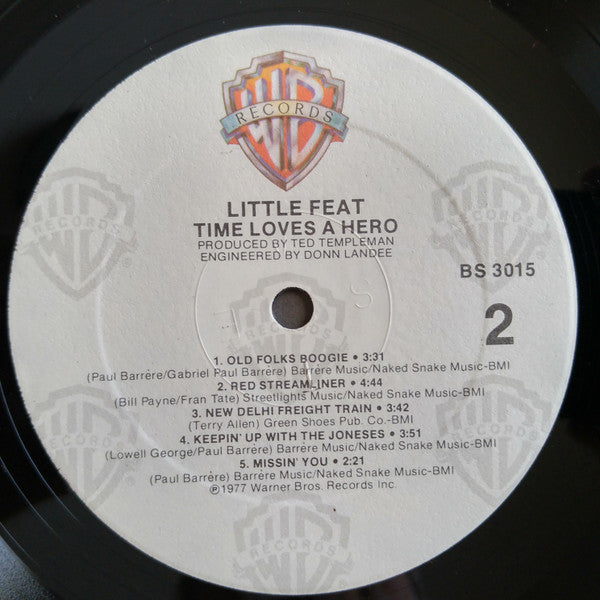 Little Feat - Time Loves A Hero (Vinyl, LP, Album, Reissue, Stereo) Very Good (VG) / Very Good Plus (VG+)