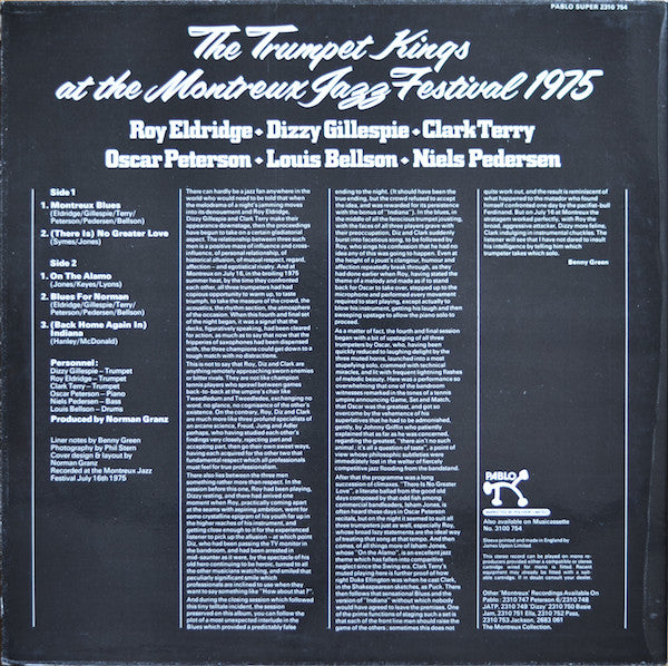 The Trumpet Kings - At The Montreux Jazz Festival 1975 (Vinyl, LP, Album) Good Plus (G+) / Good Plus (G+)