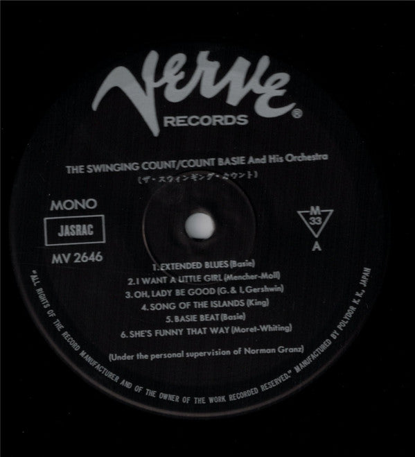 Count Basie Orchestra - The Swinging Count! (Vinyl, LP, Album, Reis...