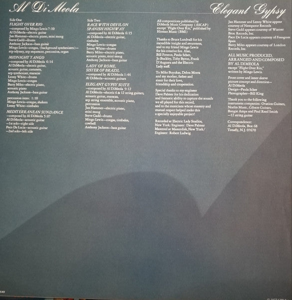 Al Di Meola - Elegant Gypsy (Vinyl, LP, Album)