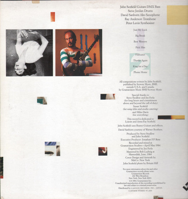 John Scofield - Electric Outlet (Vinyl, LP, Album, Stereo) Near Mint (NM or M-) / Very Good Plus (VG+)