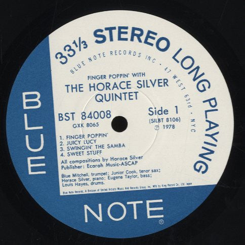 The Horace Silver Quintet - Finger Poppin' With The Horace Silver Q...