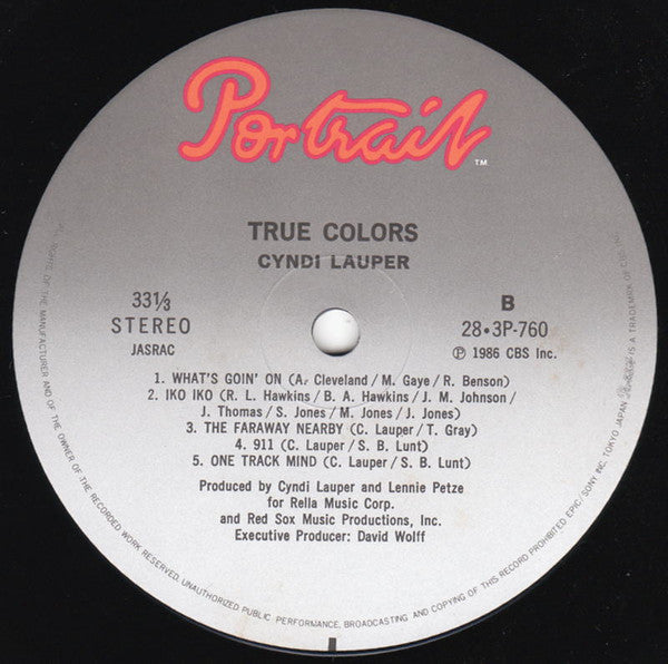 Cyndi Lauper - True Colors (Vinyl, LP, Album, Stereo)