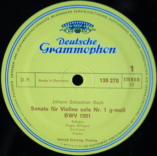 Johann Sebastian Bach - 6 Sonaten Und Partiten Für Violine Solo BWV 1001-1006 (3xVinyl, Box Set, LP, Repress, Stereo) Near Mint (NM or M-) / Good Plus (G+)