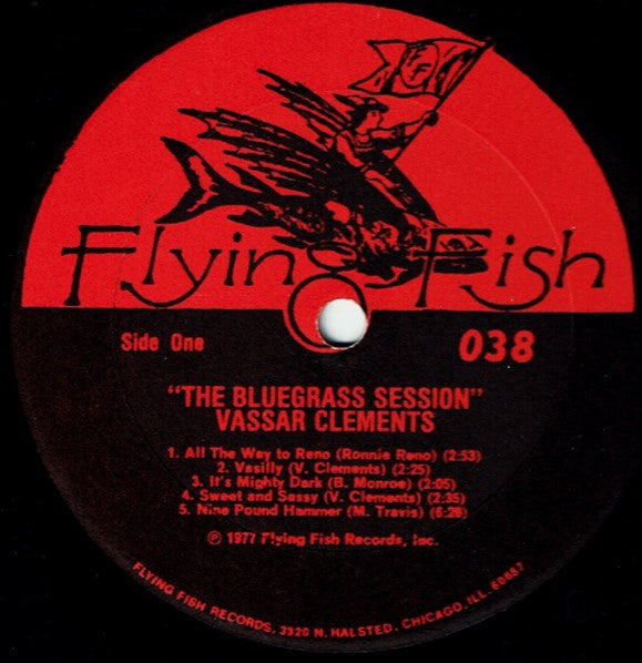 Vassar Clements - The Bluegrass Session (Vinyl, LP, Album) Very Good Plus (VG+) / Very Good Plus (VG+)