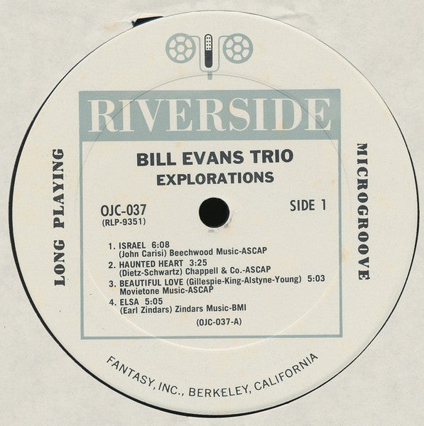 The Bill Evans Trio - Explorations (Vinyl, LP, Album, Reissue, Stereo) Very Good (VG) / Very Good (VG)