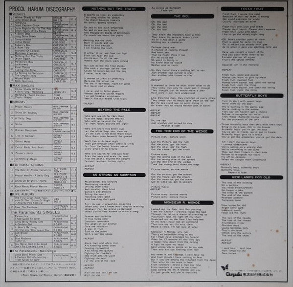 Procol Harum - Exotic Birds And Fruit (Vinyl, LP, Album, Reissue)