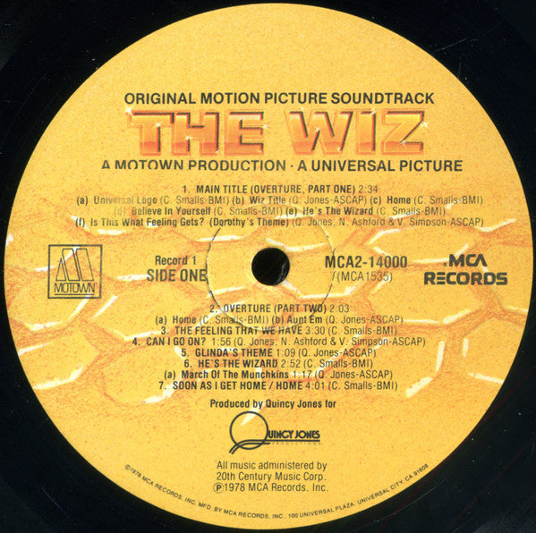 Various - The Wiz (Original Motion Picture Soundtrack) (2xVinyl, LP, Album) Good Plus (G+) / Very Good (VG)