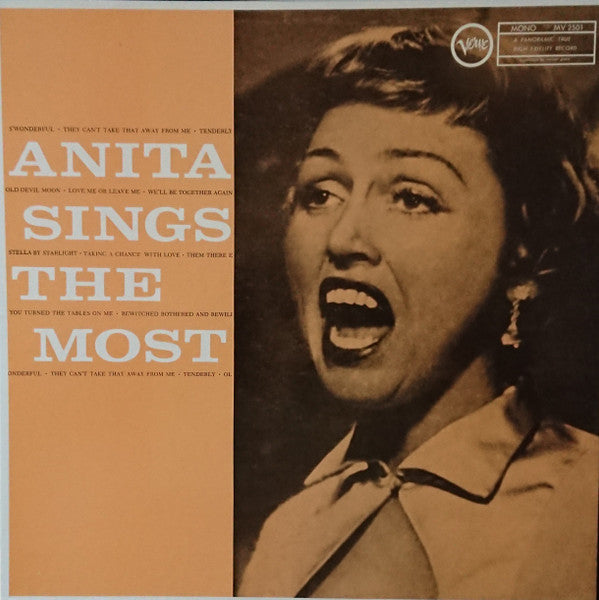 Anita O'Day - Anita Sings The Most (Vinyl, LP, Album, Reissue, Mono)