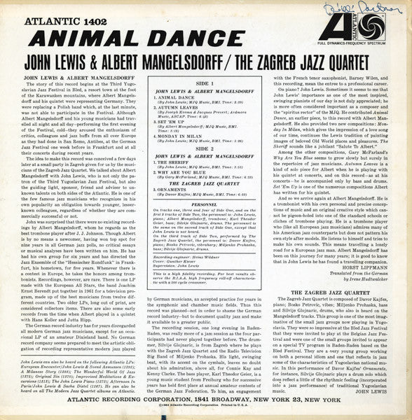 John Lewis (2) - Animal Dance (Vinyl, LP, Mono, Album) Very Good Plus (VG+) / Very Good Plus (VG+)
