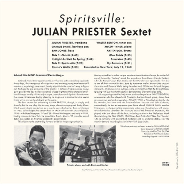 Julian Priester Sextet - Spiritsville (Vinyl, LP, Album, Limited Edition, Reissue, Remastered, Stereo) Mint (M) / Mint (M)
