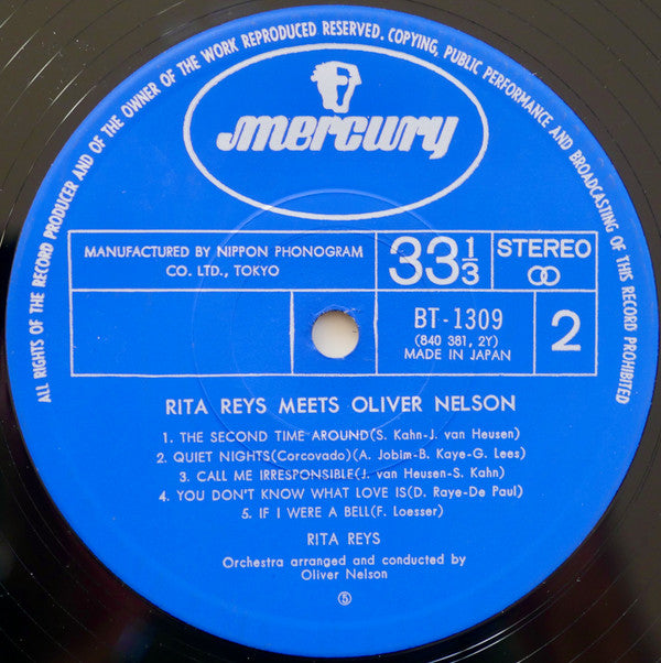 Rita Reys - Rita Reys Meets Oliver Nelson (Vinyl, LP, Album) Very Good Plus (VG+) / Very Good Plus (VG+)