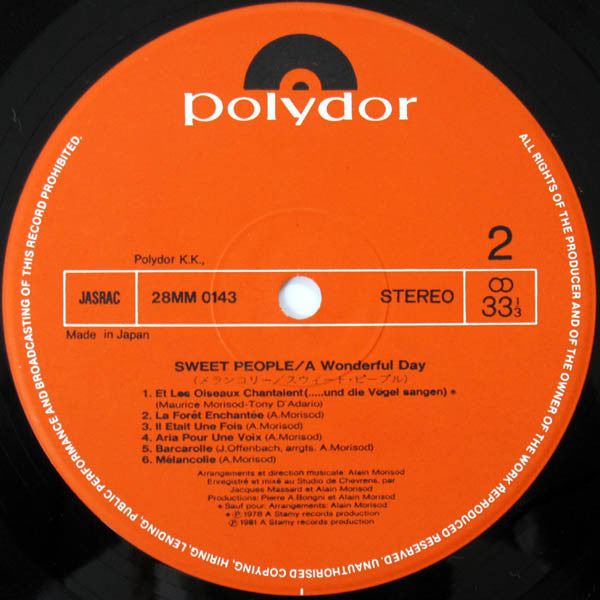 Sweet People - A Wonderful Day (Vinyl, LP, Album) Very Good Plus (VG+) / Good Plus (G+)