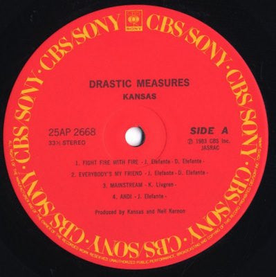 Kansas (2) - Drastic Measures (Vinyl, LP, Album, Stereo)