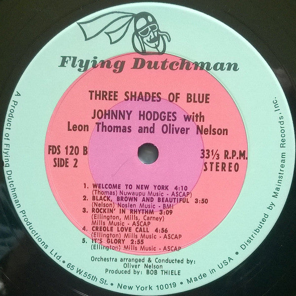 Johnny Hodges - 3 Shades Of Blue (Vinyl, LP, Album) Very Good (VG) / Very Good (VG)