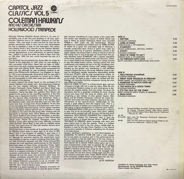 Coleman Hawkins And His Orchestra - Hollywood Stampede (Vinyl, LP, Compilation) Very Good Plus (VG+) / Very Good Plus (VG+)