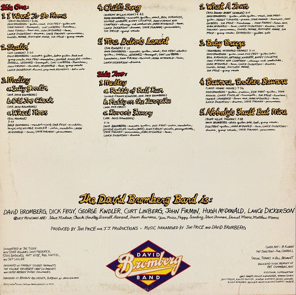 David Bromberg Band - Reckless Abandon (Vinyl, LP, Album) Good Plus (G+) / Good Plus (G+)