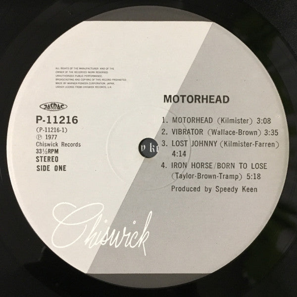 Motörhead - Motörhead (Vinyl, LP, Album, Reissue) Very Good Plus (VG+) / Very Good Plus (VG+)