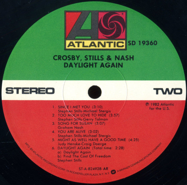 Crosby, Stills & Nash - Daylight Again (Vinyl, LP, Album, Stereo) Very Good (VG) / Very Good (VG)