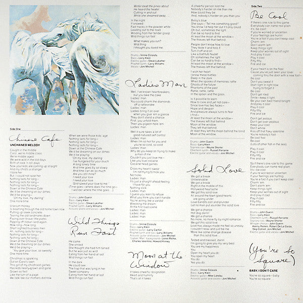 Joni Mitchell - Wild Things Run Fast (Vinyl, LP, Album, Limited Edition) Good Plus (G+) / Very Good (VG)