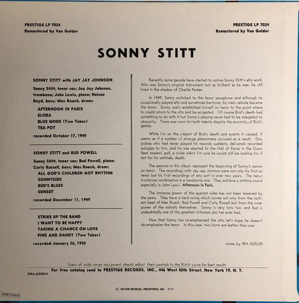 Sonny Stitt - Sonny Stitt / Bud Powell / J.J. Johnson (Vinyl, LP, A...
