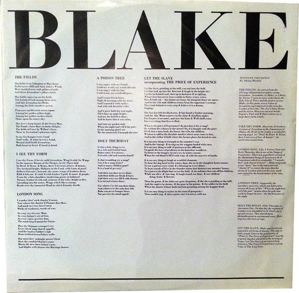 Mike Westbrook - The Westbrook Blake (Bright As Fire) (Vinyl, LP, Album) Very Good (VG) / Very Good (VG)