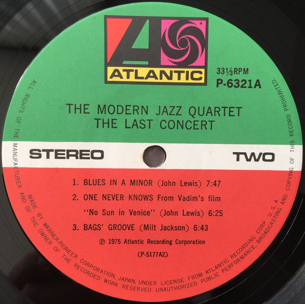 The Modern Jazz Quartet - The Last Concert (Vinyl, LP, Album, Reissue)