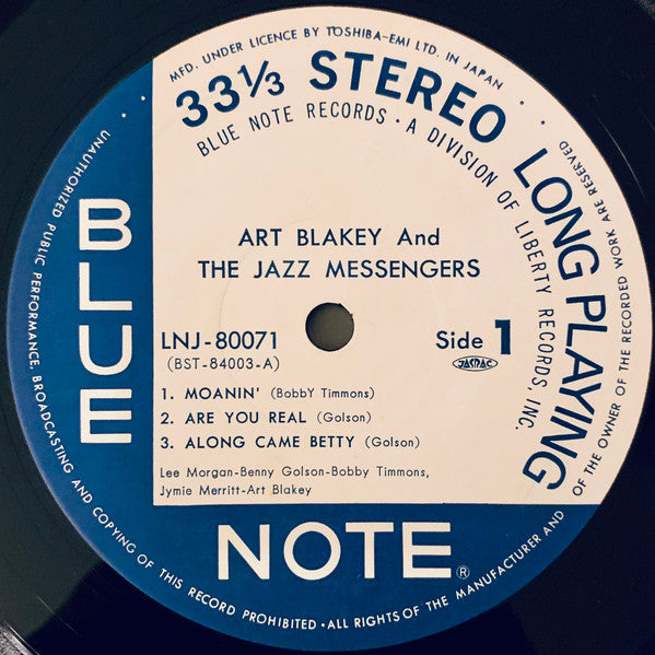 Art Blakey & The Jazz Messengers - Moanin' (Vinyl, LP, Album, Reissue, Stereo) Very Good Plus (VG+) / Very Good Plus (VG+)