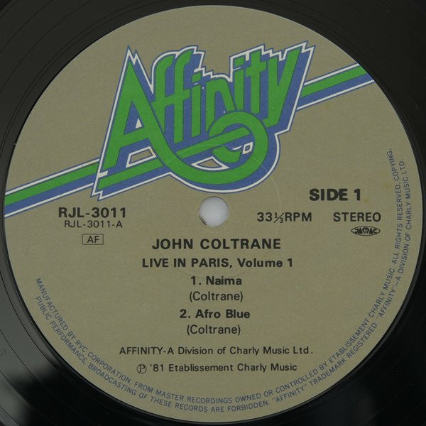 John Coltrane - Live In Paris Volume One (Vinyl, LP, Album) Near Mint (NM or M-) / Very Good Plus (VG+)