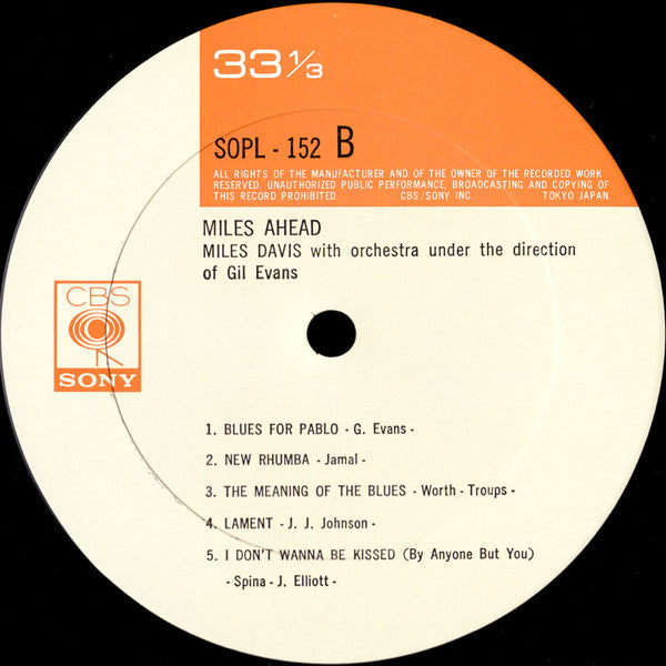 Miles Davis + 19 - Miles Ahead (Vinyl, LP, Album, Mono, Reissue) Near Mint (NM or M-) / Very Good Plus (VG+)