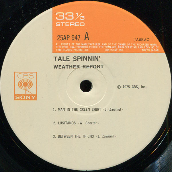 Weather Report - Tale Spinnin' (Vinyl, LP, Album, Reissue)
