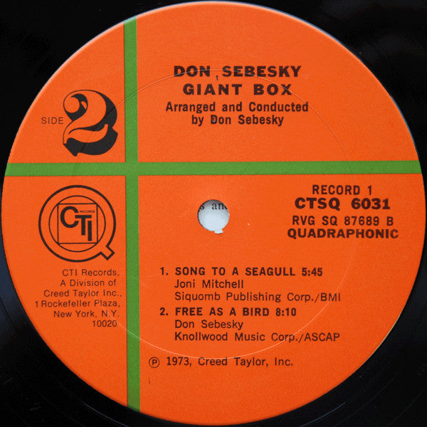 Don Sebesky - Giant Box (2xVinyl, Box Set, LP, Album, Quadraphonic, Quadraphonic) Very Good Plus (VG+) / Very Good (VG)