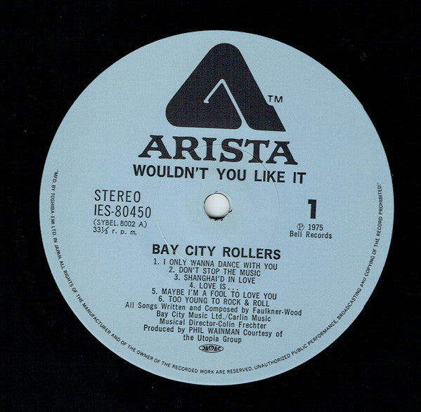 Bay City Rollers - Wouldn't You Like It? (Vinyl, LP, Album) Very Good (VG) / Very Good (VG)