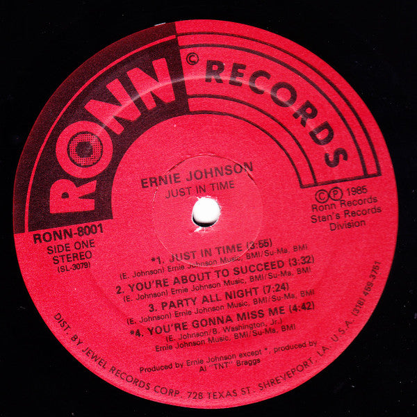 Ernie Johnson (2) - Just In Time (Vinyl, LP) Near Mint (NM or M-) / Near Mint (NM or M-)