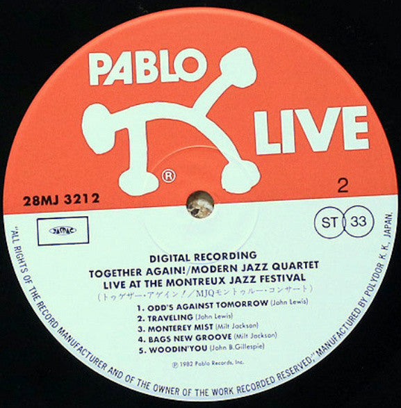 The Modern Jazz Quartet - Together Again! Live At The Montreux Jazz...