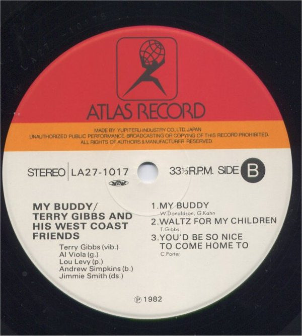 Terry Gibbs & His West Coast Friends - My Buddy (Vinyl, LP, Album) Very Good Plus (VG+) / Very Good Plus (VG+)