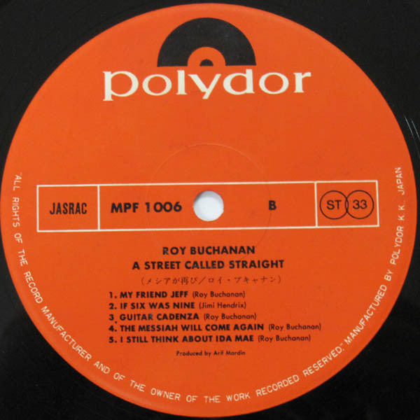 Roy Buchanan - A Street Called Straight (Vinyl, LP, Album, Stereo)