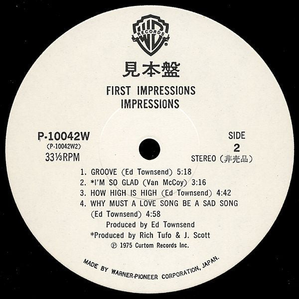 The Impressions - First Impressions (Vinyl, LP, Album, Promo) Very Good Plus (VG+) / Very Good (VG)